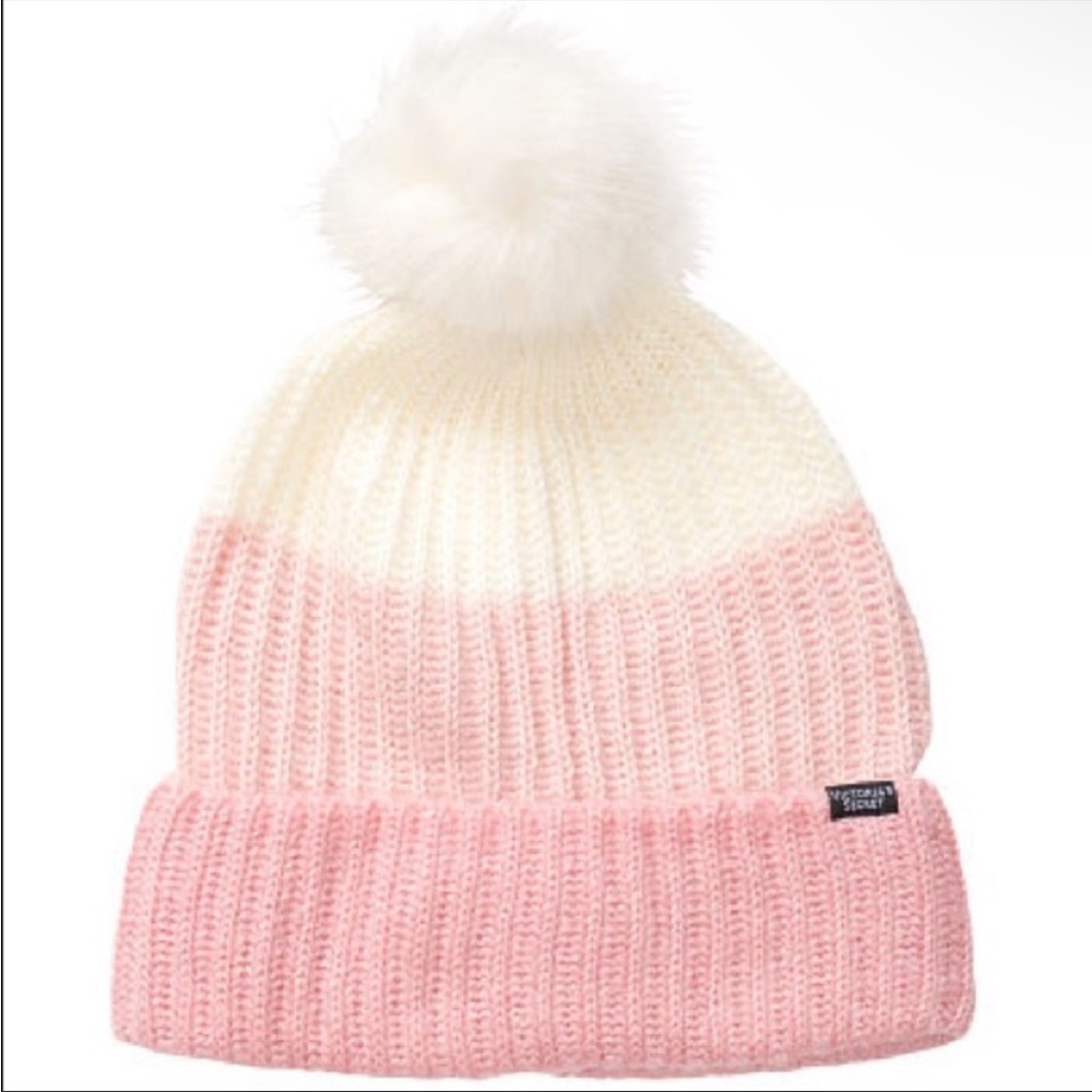 Victoria's Secret. Pom Hat Beanie Pink Blush One Size NEW